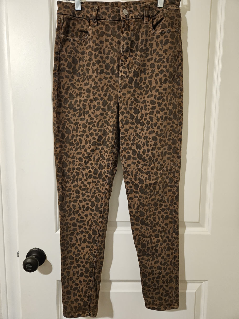 American Eagle Brown and Black Leopard Print Stretch Jeans